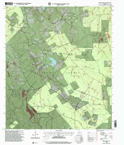 United States Geological Survey Bear Creek, TX (1997, 24000-Scale) digital map