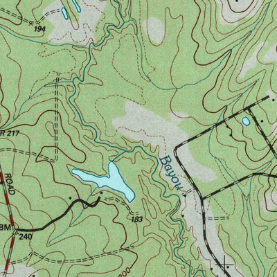 United States Geological Survey Bear Creek, TX (1997, 24000-Scale) digital map