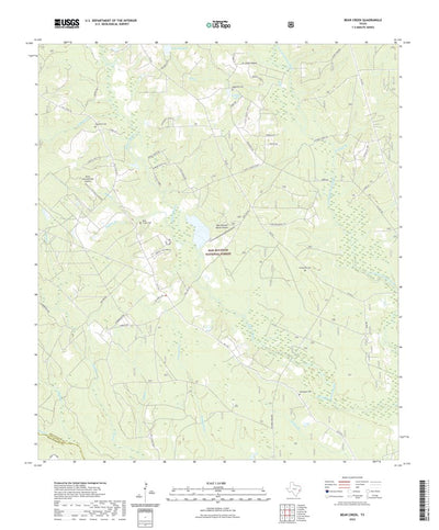 United States Geological Survey Bear Creek, TX (2022, 24000-Scale) digital map