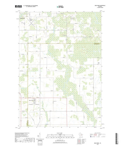 United States Geological Survey Bear Creek, WI (2018, 24000-Scale) digital map
