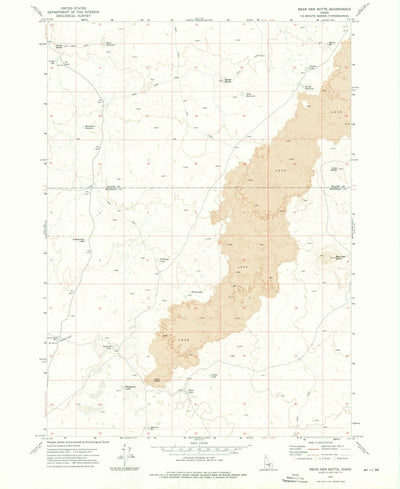 United States Geological Survey Bear Den Butte, ID (1972, 24000-Scale) digital map