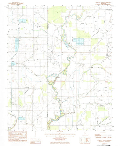 United States Geological Survey Bear Gut Bayou, MS (1983, 24000-Scale) digital map