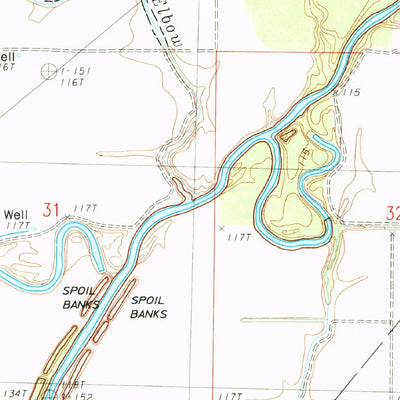 United States Geological Survey Bear Gut Bayou, MS (1983, 24000-Scale) digital map