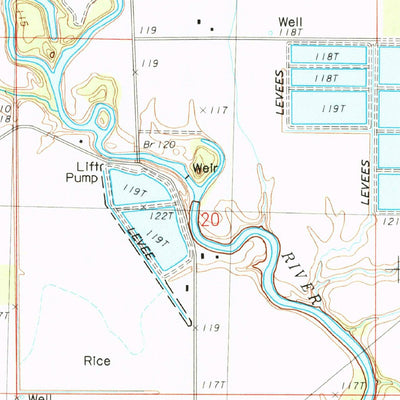 United States Geological Survey Bear Gut Bayou, MS (1983, 24000-Scale) digital map