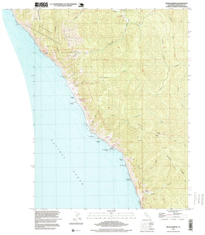 United States Geological Survey Bear Harbor, CA (1997, 24000-Scale) digital map