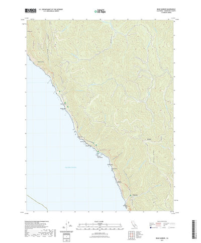 United States Geological Survey Bear Harbor, CA (2021, 24000-Scale) digital map