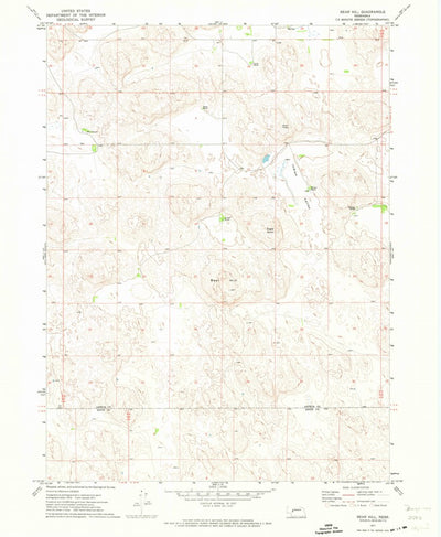 United States Geological Survey Bear Hill, NE (1971, 24000-Scale) digital map