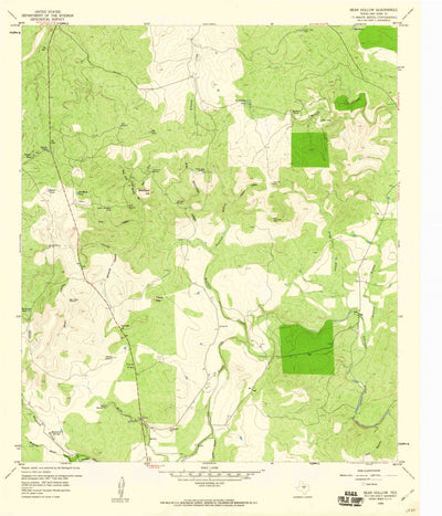 United States Geological Survey Bear Hollow, TX (1959, 24000-Scale) digital map