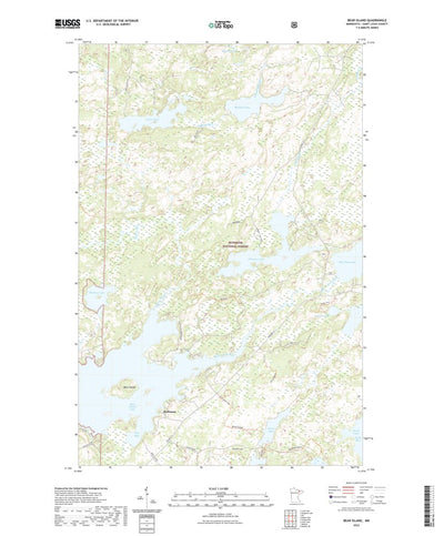 United States Geological Survey Bear Island, MN (2022, 24000-Scale) digital map