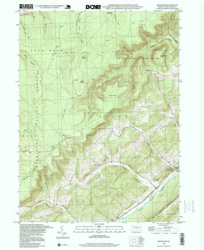 United States Geological Survey Bear Knob, PA (1998, 24000-Scale) digital map