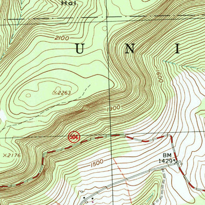 United States Geological Survey Bear Knob, PA (1998, 24000-Scale) digital map