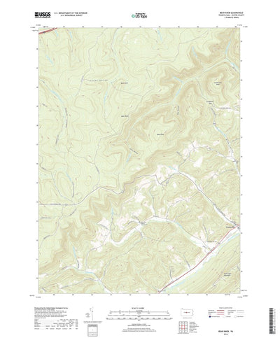 United States Geological Survey Bear Knob, PA (2019, 24000-Scale) digital map