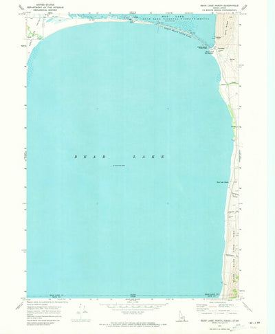 United States Geological Survey Bear Lake North, ID-UT (1970, 24000-Scale) digital map