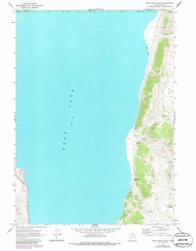 United States Geological Survey Bear Lake South, UT (1969, 24000-Scale) digital map