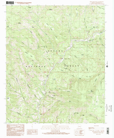 United States Geological Survey Bear Mountain, AZ (1991, 24000-Scale) digital map