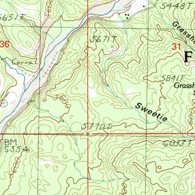 United States Geological Survey Bear Mountain, AZ (1991, 24000-Scale) digital map