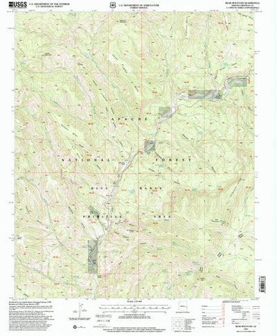 United States Geological Survey Bear Mountain, AZ (1997, 24000-Scale) digital map