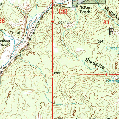 United States Geological Survey Bear Mountain, AZ (1997, 24000-Scale) digital map