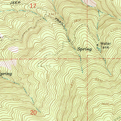United States Geological Survey Bear Mountain, CA (1966, 24000-Scale) digital map