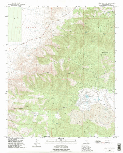 United States Geological Survey Bear Mountain, CA (1992, 24000-Scale) digital map