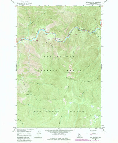 United States Geological Survey Bear Mountain, ID (1966, 24000-Scale) digital map