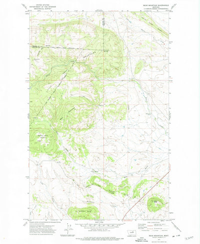 United States Geological Survey Bear Mountain, MT (1971, 24000-Scale) digital map