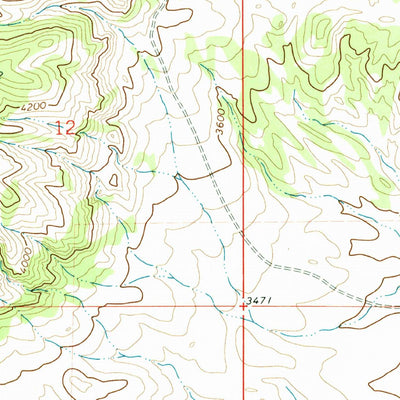 United States Geological Survey Bear Mountain, MT (1971, 24000-Scale) digital map