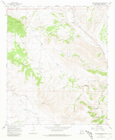 United States Geological Survey Bear Mountain, NM (1965, 24000-Scale) digital map