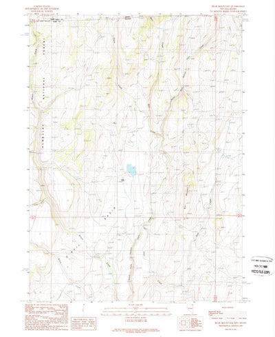 United States Geological Survey Bear Mountain, NV-ID (1989, 24000-Scale) digital map