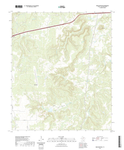 United States Geological Survey Bear Mountain, TX (2022, 24000-Scale) digital map