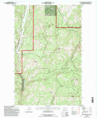 United States Geological Survey Bear Mountain, WA (1992, 24000-Scale) digital map