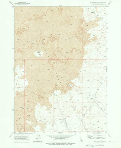 United States Geological Survey Bear Park East, ID (1972, 24000-Scale) digital map