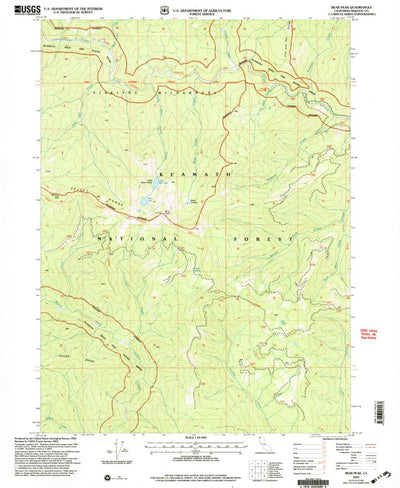 United States Geological Survey Bear Peak, CA (2001, 24000-Scale) digital map