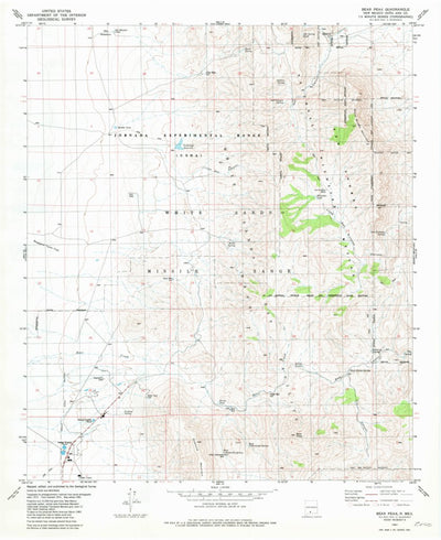 United States Geological Survey Bear Peak, NM (1981, 24000-Scale) digital map