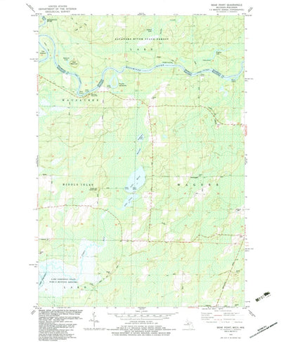 United States Geological Survey Bear Point, MI-WI (1982, 24000-Scale) digital map