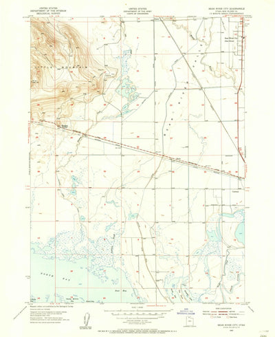 United States Geological Survey Bear River City, UT (1955, 24000-Scale) digital map