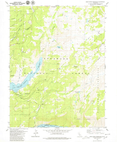 United States Geological Survey Bear River Reservoir, CA (V2, 1979) digital map