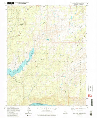 United States Geological Survey Bear River Reservoir, CA (V4, 1979) digital map