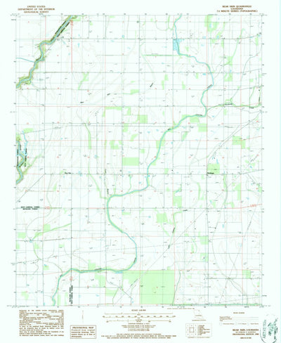 United States Geological Survey Bear Skin, LA (1986, 24000-Scale) digital map