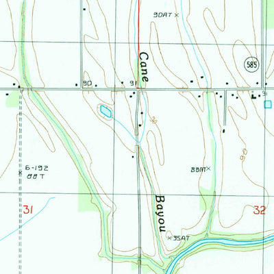 United States Geological Survey Bear Skin, LA (1986, 24000-Scale) digital map