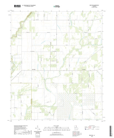United States Geological Survey Bear Skin, LA (2020, 24000-Scale) digital map