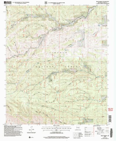 United States Geological Survey Bear Spring, NM (2004, 24000-Scale) digital map