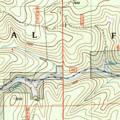 United States Geological Survey Bear Spring, NM (2004, 24000-Scale) digital map