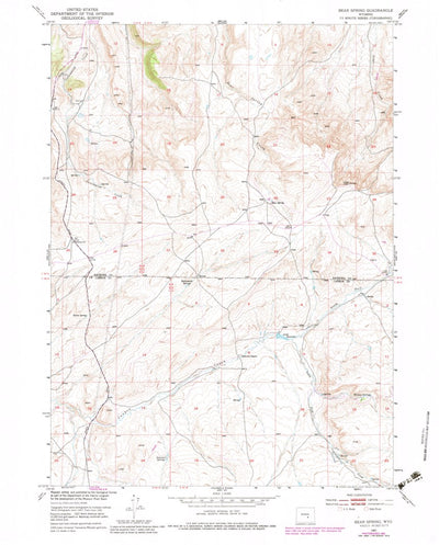 United States Geological Survey Bear Spring, WY (1951, 24000-Scale) digital map