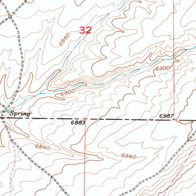 United States Geological Survey Bear Spring, WY (1951, 24000-Scale) digital map
