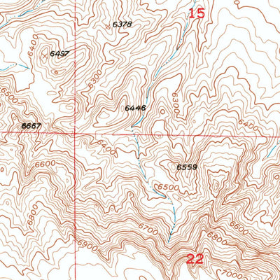 United States Geological Survey Bear Spring, WY (1951, 24000-Scale) digital map
