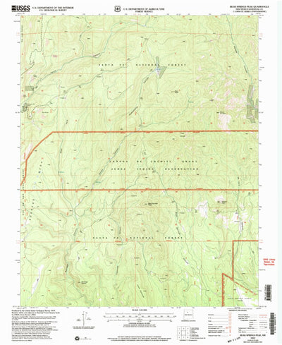 United States Geological Survey Bear Springs Peak, NM (2002, 24000-Scale) digital map