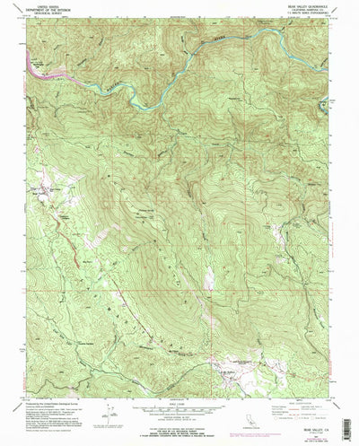 United States Geological Survey Bear Valley, CA (1947, 24000-Scale) digital map