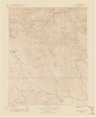 United States Geological Survey Bear Valley, CA (1948, 24000-Scale) digital map