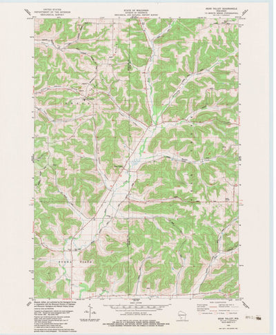 United States Geological Survey Bear Valley, WI (1983, 24000-Scale) digital map